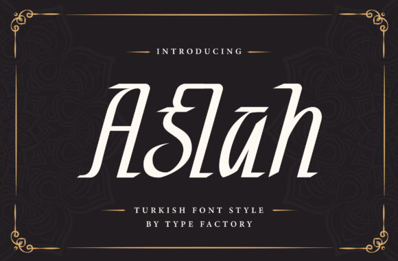 Aslah: Elegant Display Font
