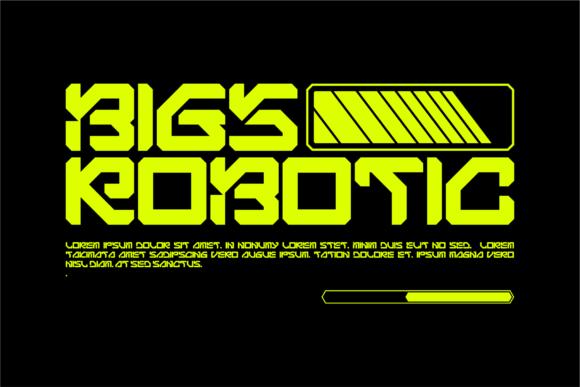 Bigs Robotic Font