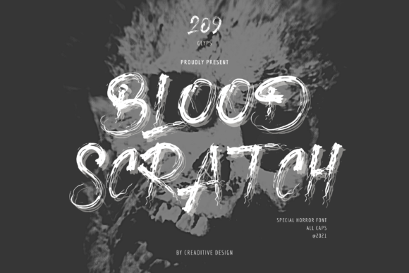 Blood Scratch Font for Halloween Web Design