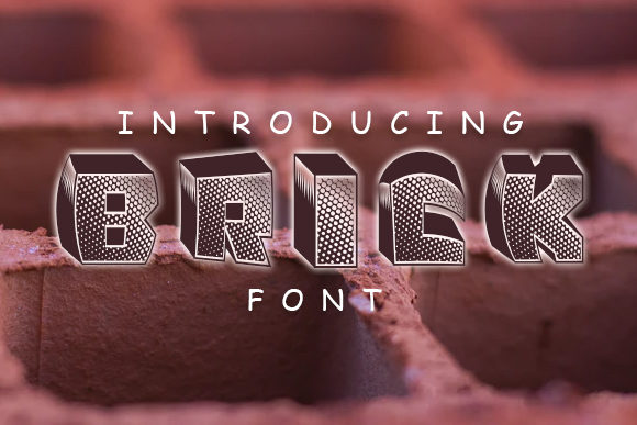 Brick Font for Creative Projects