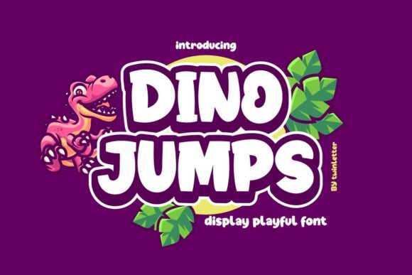 Dino Jumps Font Review: A Playful Display for Kids Projects