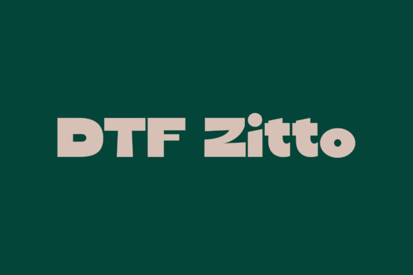 DTF Zitto Font for Bold Design