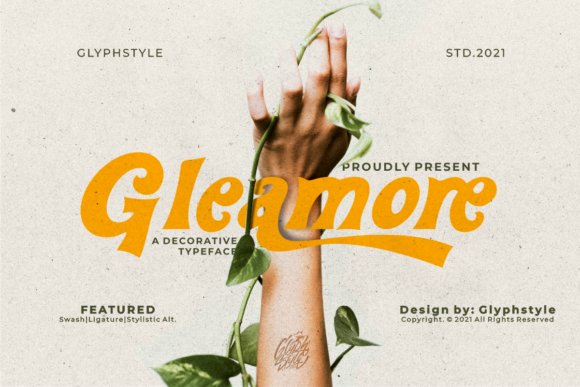 Gleamore Font for Web Design