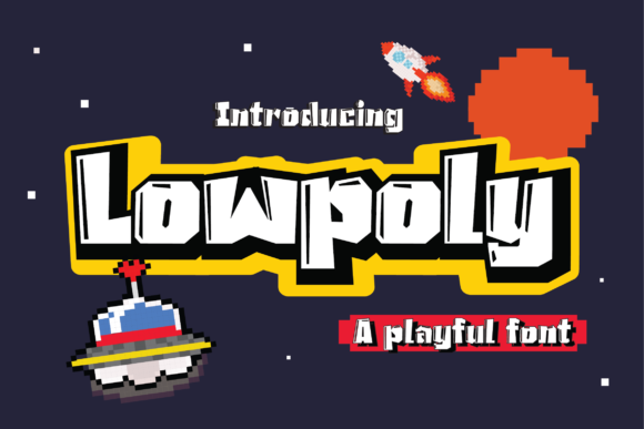 Lowpoly Font for Creative Projects