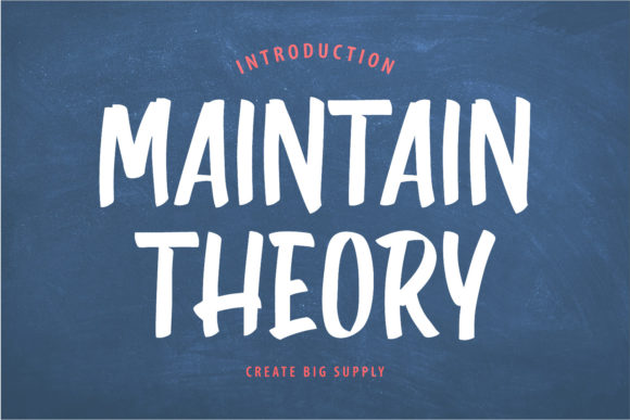 Maintain Theory: The Brushed Display Font for Makers