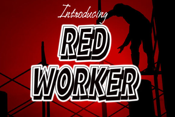 Red Worker Font for Creative Projects