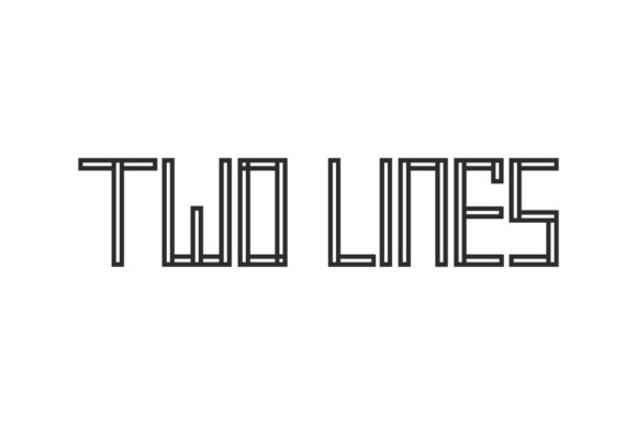 Two Lines: A Robotic Display Font for Modern Editorial Design